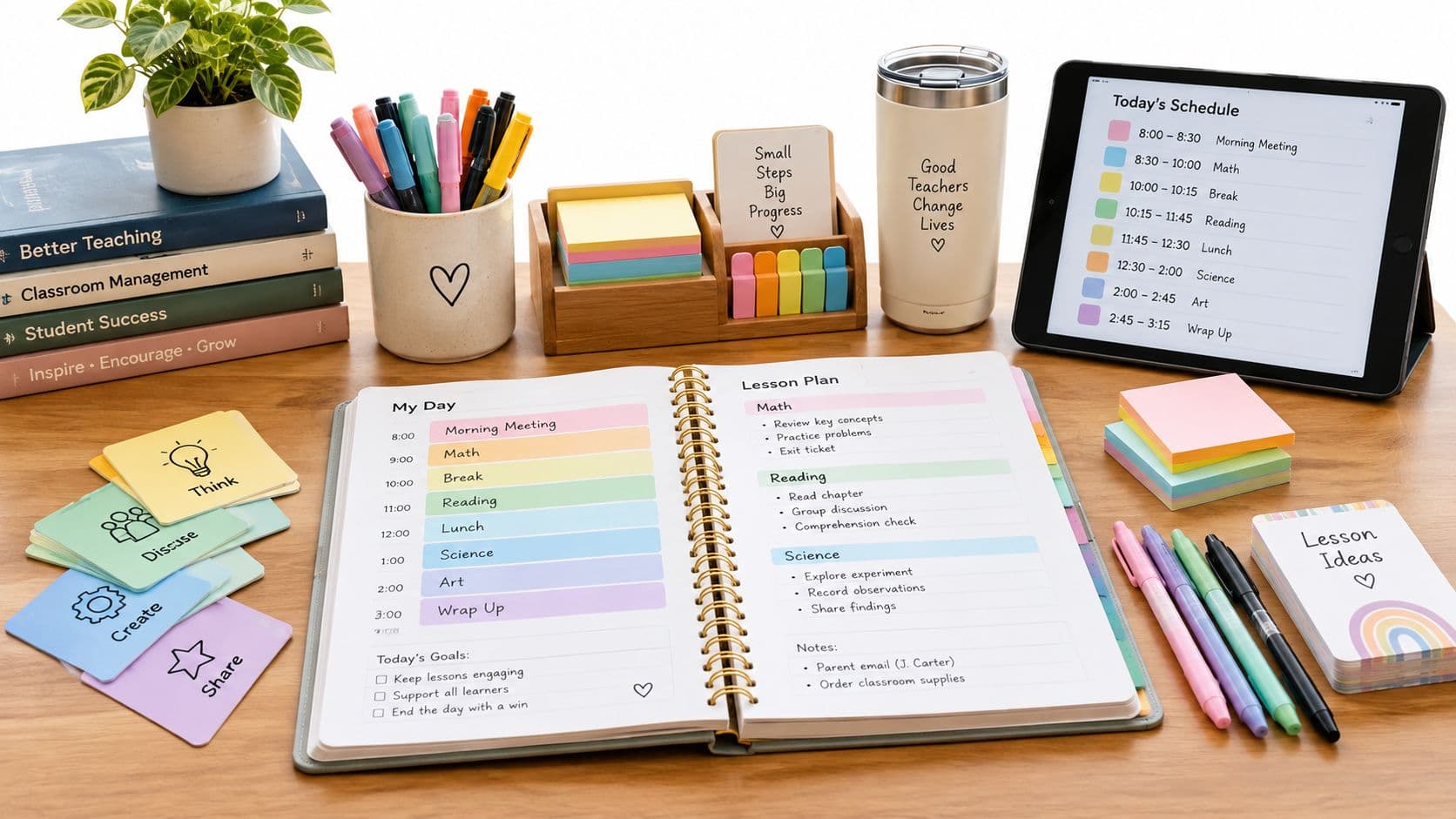 Daily Teaching Planner: Structure Your Day for Success interface example