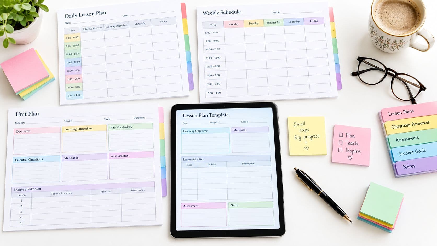 10 Teaching Planner Template Examples for K-12 Teachers interface example