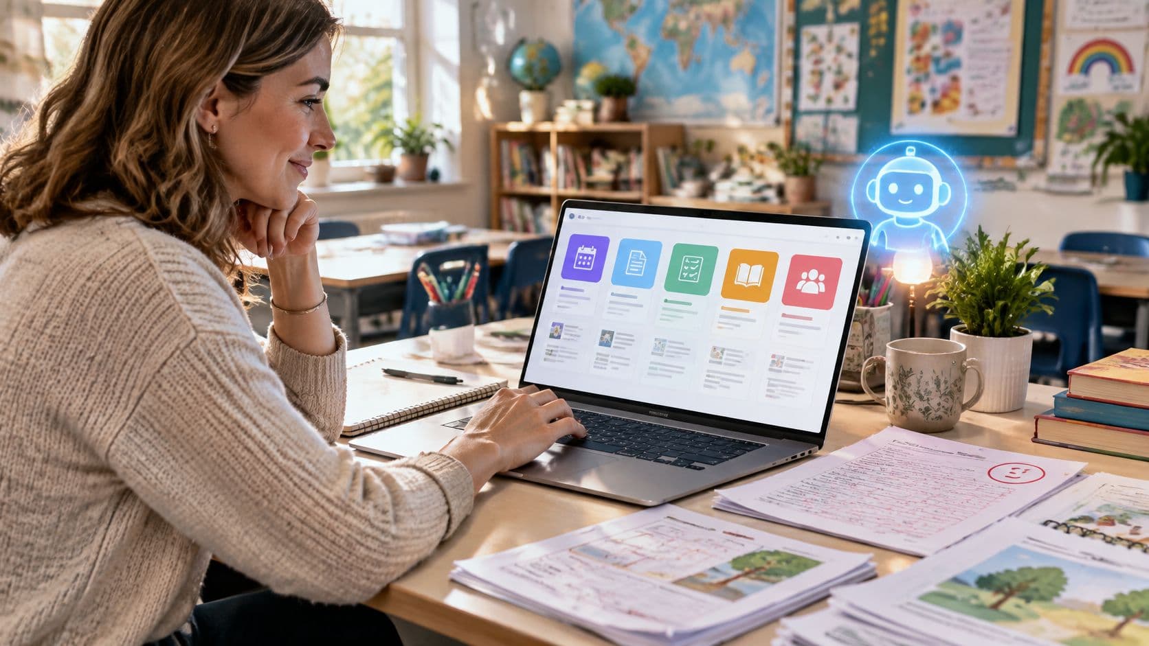 10 AI Tools for Teachers 2027: Lesson Plans to Feedback interface example