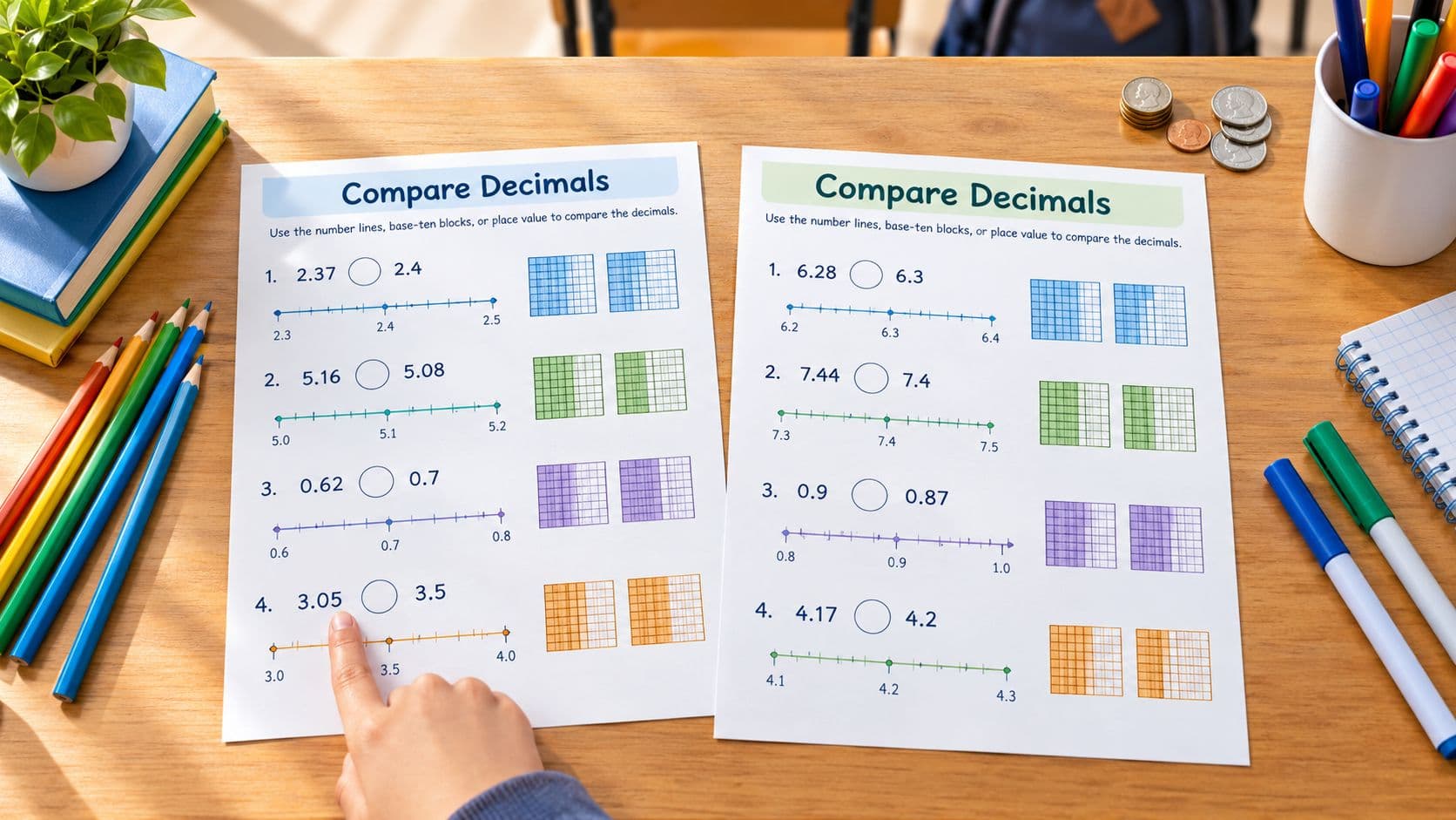 How to Compare Decimal Numbers Step by Step Guide planning view