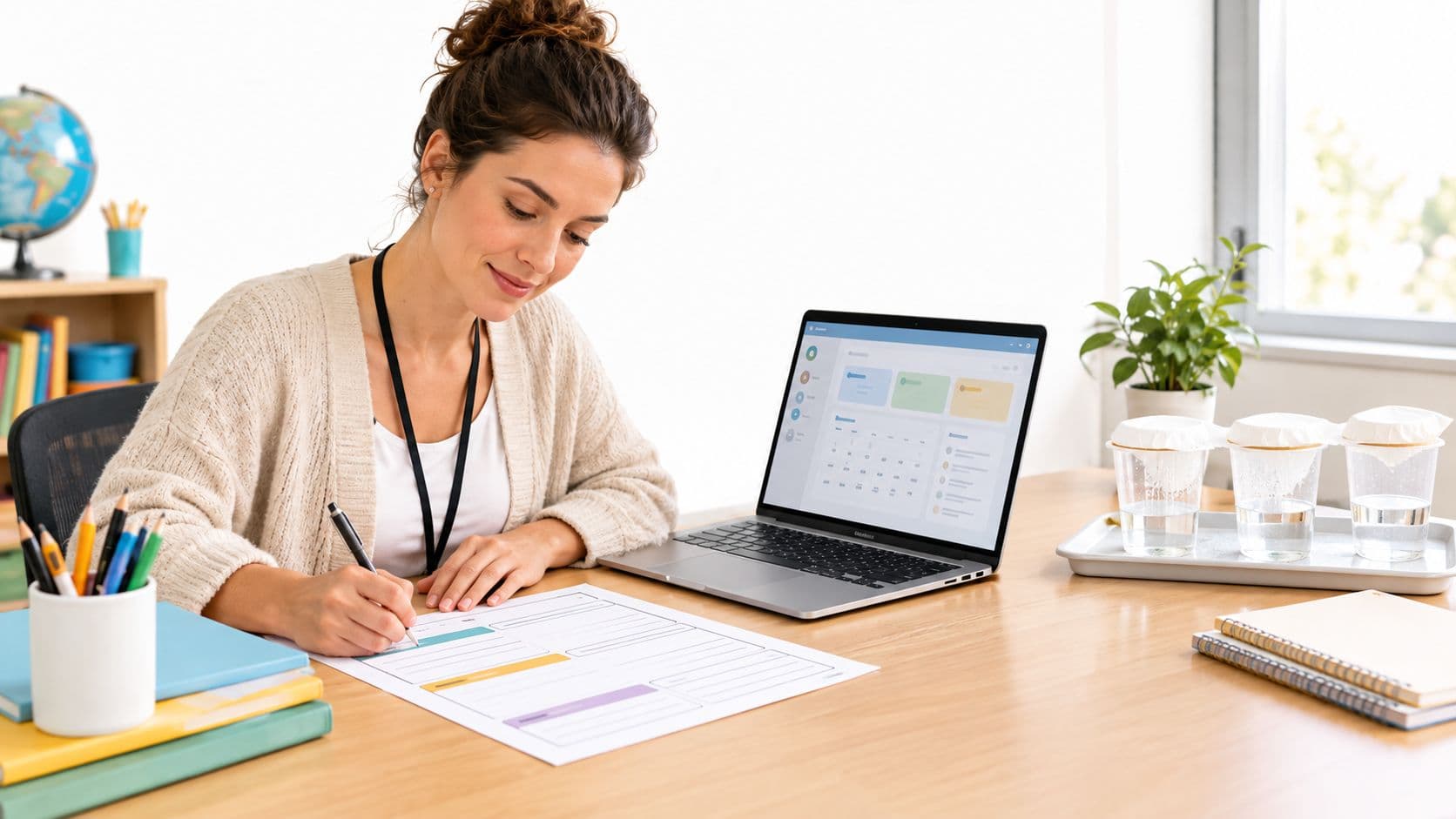 How to Create a Lesson Plan interface example