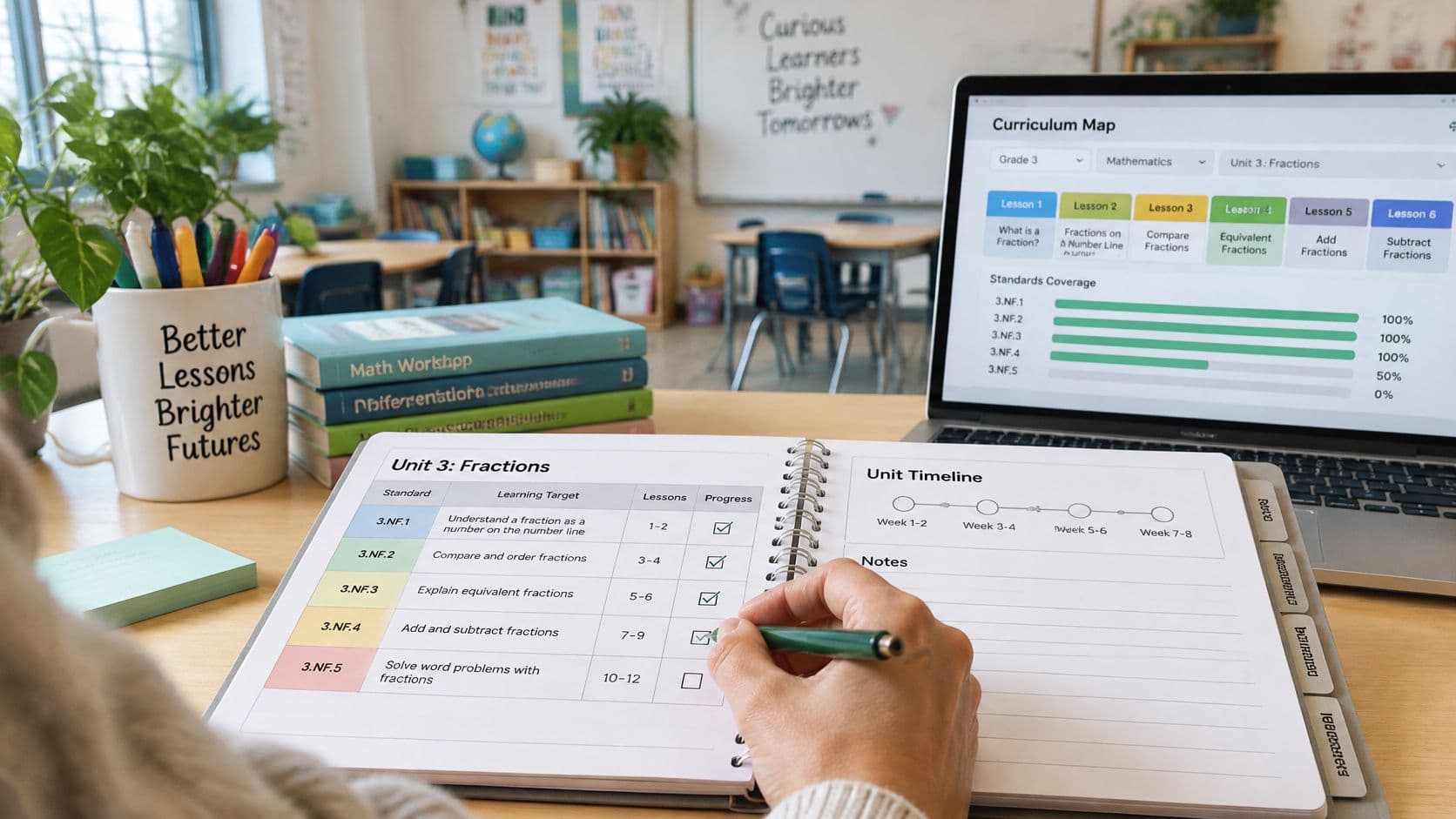 How to Track Standards in Lesson Plans 2027: Step by Step interface example