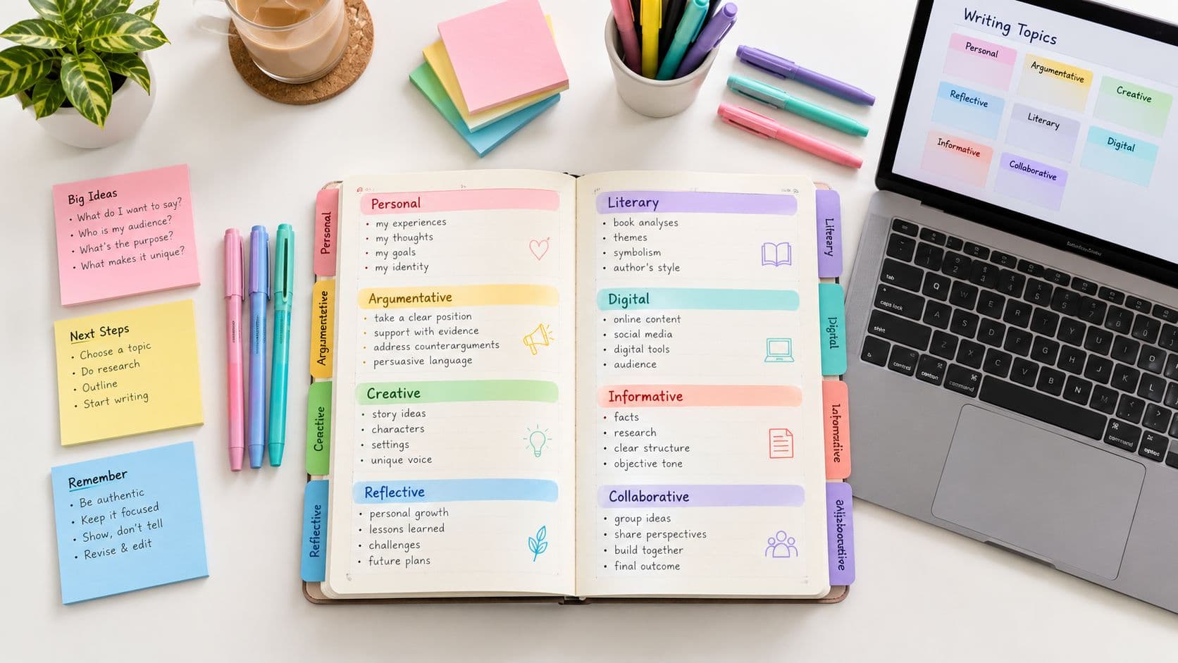 10 Teenage Writing Topics Across Every Genre planning view